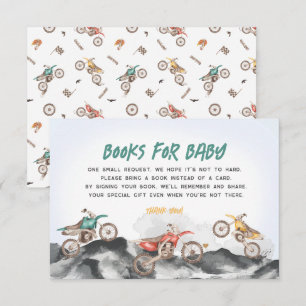 Dirt Bike Boeken Voor Baby invitatie Informatiekaartje