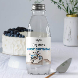 Dirt Bike Boy Birthday Party Water Bottle Labels Waterfles Etiket