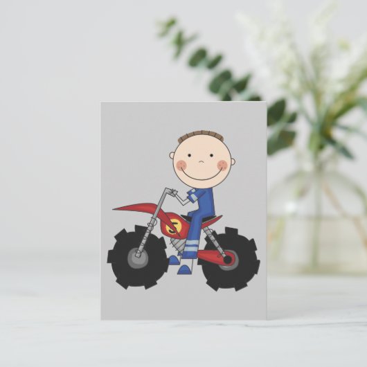 Dirt Bike - Boy Tshirts en Gifts Briefkaart (Staand voorkant)