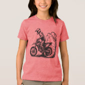 Dirt Bike Burn-out Tri-Blend Shirt (Voorkant)