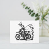 Dirt Bike Burnout Feestdagenkaart (Staand voorkant)