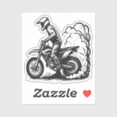 Dirt Bike Burnout Sticker (Vel)