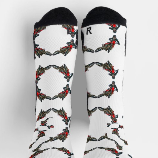 Dirt Bike Circles van JustBitchen.com Sokken (Top)