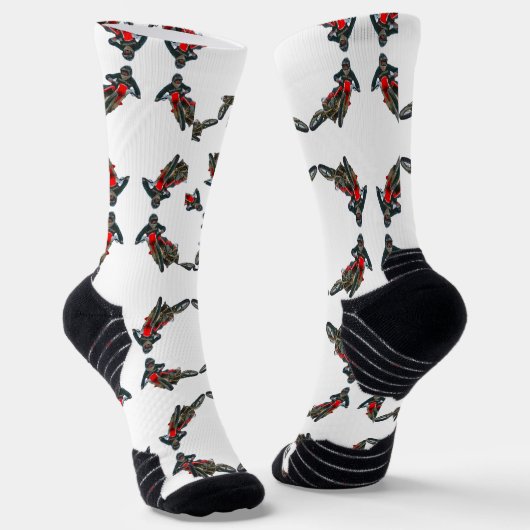 Dirt Bike Circles van JustBitchen.com Sokken (Gebogen)