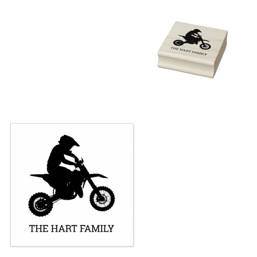 Dirt Bike Custom Naam Motorcross Rubberstempel (Gestempeld)