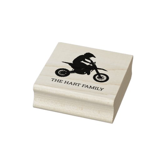 Dirt Bike Custom Naam Motorcross Rubberstempel (Stempel)