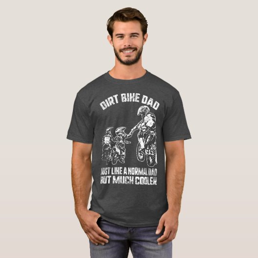 Dirt Bike Dad Cooler Motocross Enduro Bikers T-shirt (Voorkant volledig)