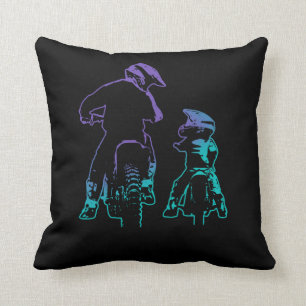 Dirt Bike Dad en Son Motocross Biking Kussen