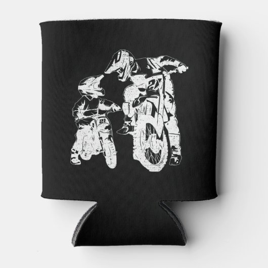 Dirt Bike Dad Motocross Motorcycle Biker Vader Blikjeskoeler (Voorkant)