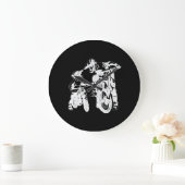 Dirt Bike Dad Motocross Motorcycle Biker Vader Grote Klok (Huis)
