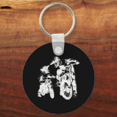 Dirt Bike Dad Motocross Motorcycle Biker Vader Sleutelhanger (Voorkant)