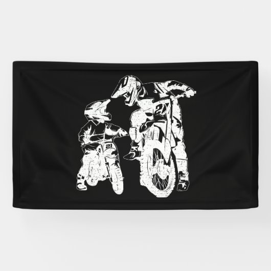 Dirt Bike Dad Motocross Motorcycle Biker Vader Spandoek (Horizontaal)