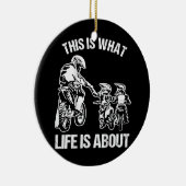 Dirt Bike Dad Motocross-motorfiets FMX Biker Keramisch Ornament (Rechts)
