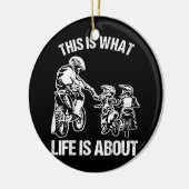 Dirt Bike Dad Motocross-motorfiets FMX Biker Keramisch Ornament (Links)