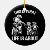 Dirt Bike Dad Motocross-motorfiets FMX Biker Keramisch Ornament (Achterkant)