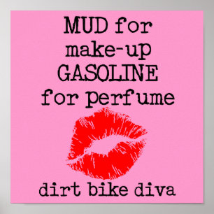 Dirt Bike Diva Motocross Poster Bord