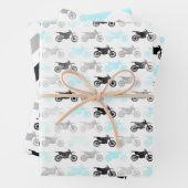 Dirt Bike en Chevron Wrapping Paper (In situ)