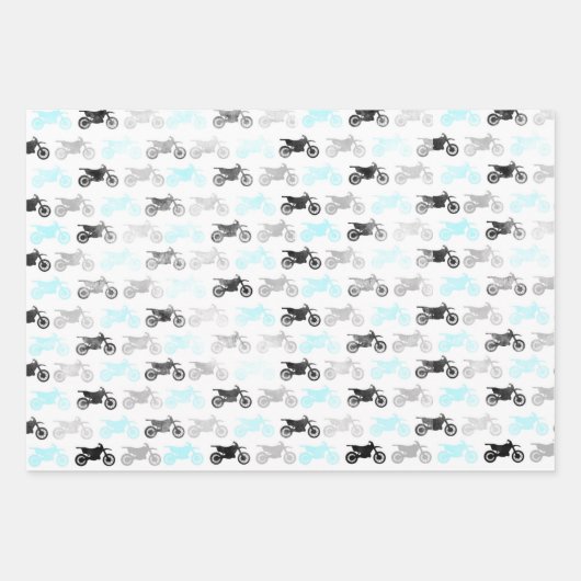 Dirt Bike en Chevron Wrapping Paper (Voorkant)