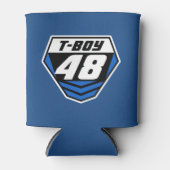 Dirt Bike Front Number Bord: Blauw - Licht Nummer Blikjeskoeler (Voorkant)