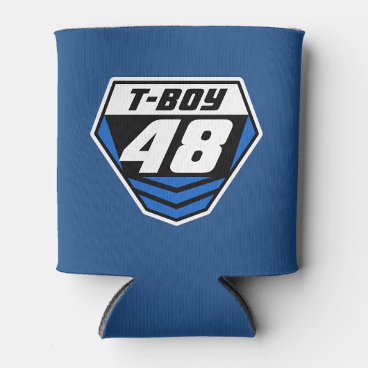 Dirt Bike Front Number Bord: Blauw - Licht Nummer Blikjeskoeler (Voorkant)