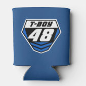 Dirt Bike Front Number Bord: Blauw - Licht Nummer Blikjeskoeler (Achterkant)