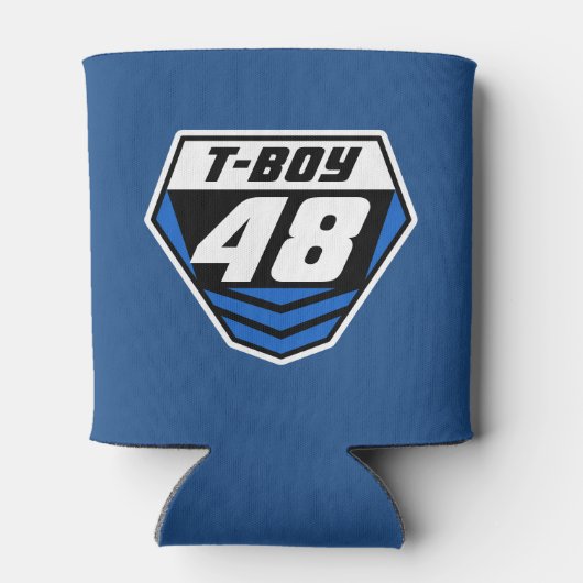 Dirt Bike Front Number Bord: Blauw - Licht Nummer Blikjeskoeler (Achterkant)