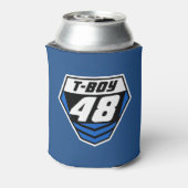 Dirt Bike Front Number Bord: Blauw - Licht Nummer Blikjeskoeler (Blikje Achterkant)