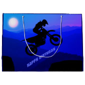 Dirt Bike Full Moon Night Ride Motocross Groot Cadeauzakje (Achterkant)