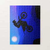 Dirt Bike Full Moon Night Ride Motocross Legpuzzel (Verticaal)
