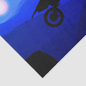 Dirt Bike Full Moon Night Ride Motocross Tissuepapier (Detail)
