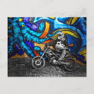 Dirt Bike Graffiti Urban Street Art Briefkaart