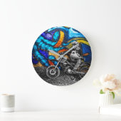 Dirt Bike Graffiti Urban Street Art Grote Klok (Huis)