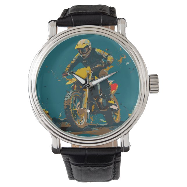 Dirt Bike Graphic Watch Horloge (Voorkant)