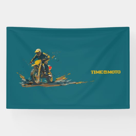 Dirt Bike Graphic Wood Box Sign Spandoek (Horizontaal)