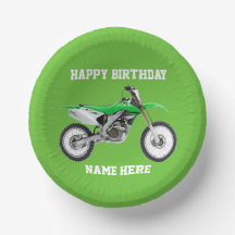 Dirt Bike Green Birthday Sport Motorbike Cool