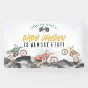 Dirt Bike Grote Baby Shower Welkom Spandoek