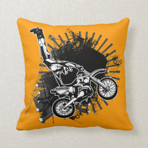 Dirt Bike Grunge Jumper Decorative Pillow Kussen