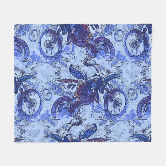 Dirt-Bike Heaven - Motocross Racers Fleece Deken (Voorkant (Horizontaal))
