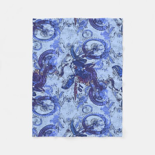 Dirt-Bike Heaven - Motocross Racers Fleece Deken (Voorkant)