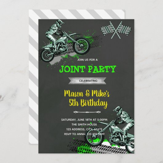 Dirt bike joint kaart (Voorkant / Achterkant)
