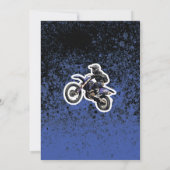 Dirt Bike Jongen Blauw 2e 3e 4e 6e 7e 8e 9e Kaart (Achterkant)