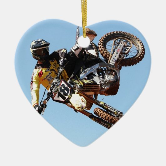 Dirt bike keramisch ornament (Voorkant)