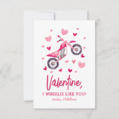Dirt Bike Kinder Valentijnsdag Notitiekaartje (Voorkant)