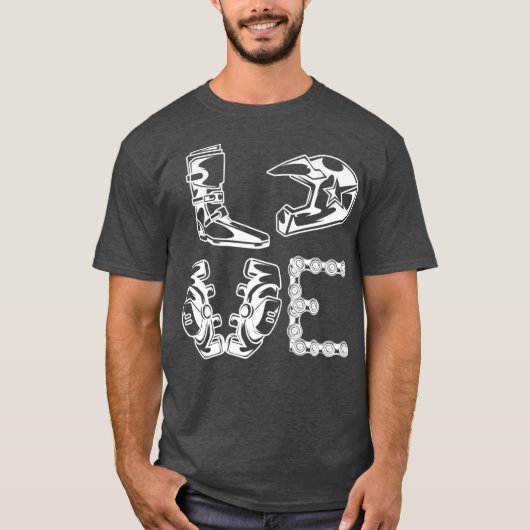 Dirt Bike Love Motorfiets Motorcross Grappig vuil T-shirt (Voorkant)