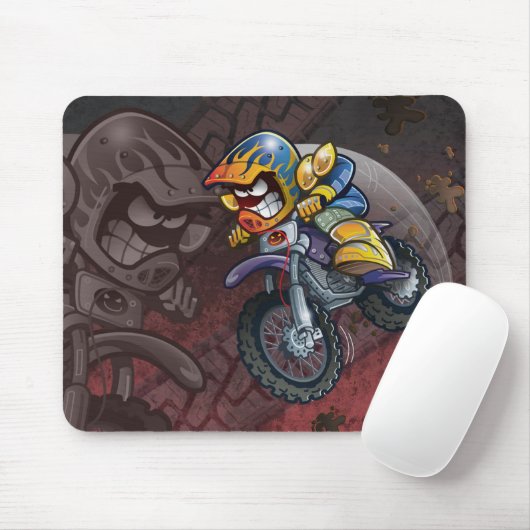Dirt Bike Mike Mousepad Muismat (Met muis)
