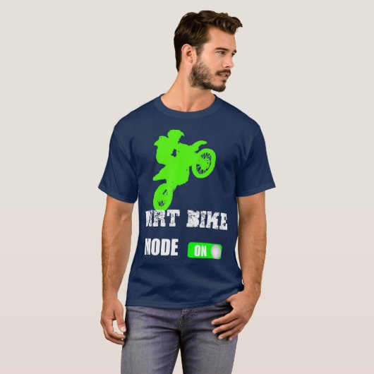 Dirt Bike Mode op Motorcross Supercross Racing T-shirt (Voorkant volledig)