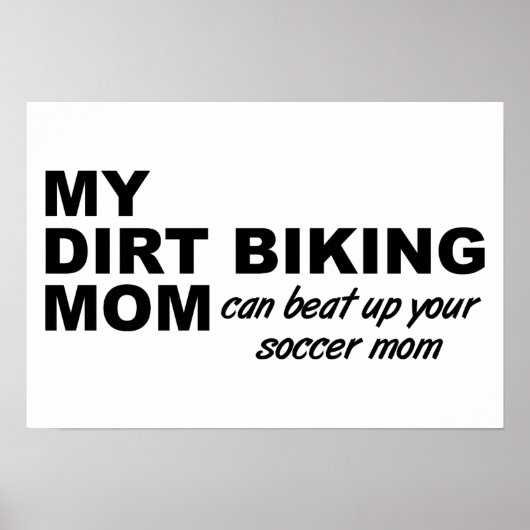 Dirt Bike Moeder Grappige Poster (Voorkant)