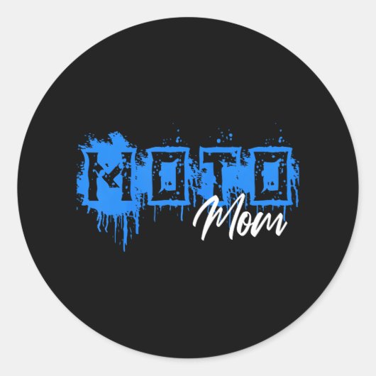 Dirt Bike Moto Moeder's Motorcross Ronde Sticker (Voorkant)