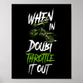 Dirt Bike Motocross als het in twijfel getrokken w Poster (Voorkant)