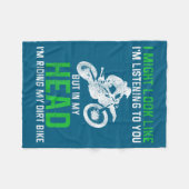 Dirt Bike Motocross Enduro Funny Quote Motorcycle  Fleece Deken (Voorkant (Horizontaal))